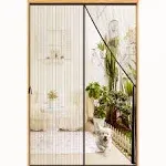 Magnetic Screen Door-Fit 32x80inch Door-Screen Door Itself Size 34x82inch-Screen Door Mesh Keeps Bugs Mosquito Out - Screen Door Magnet for Interior Door Patio Outdoor Gym Crafts Sun House, Black