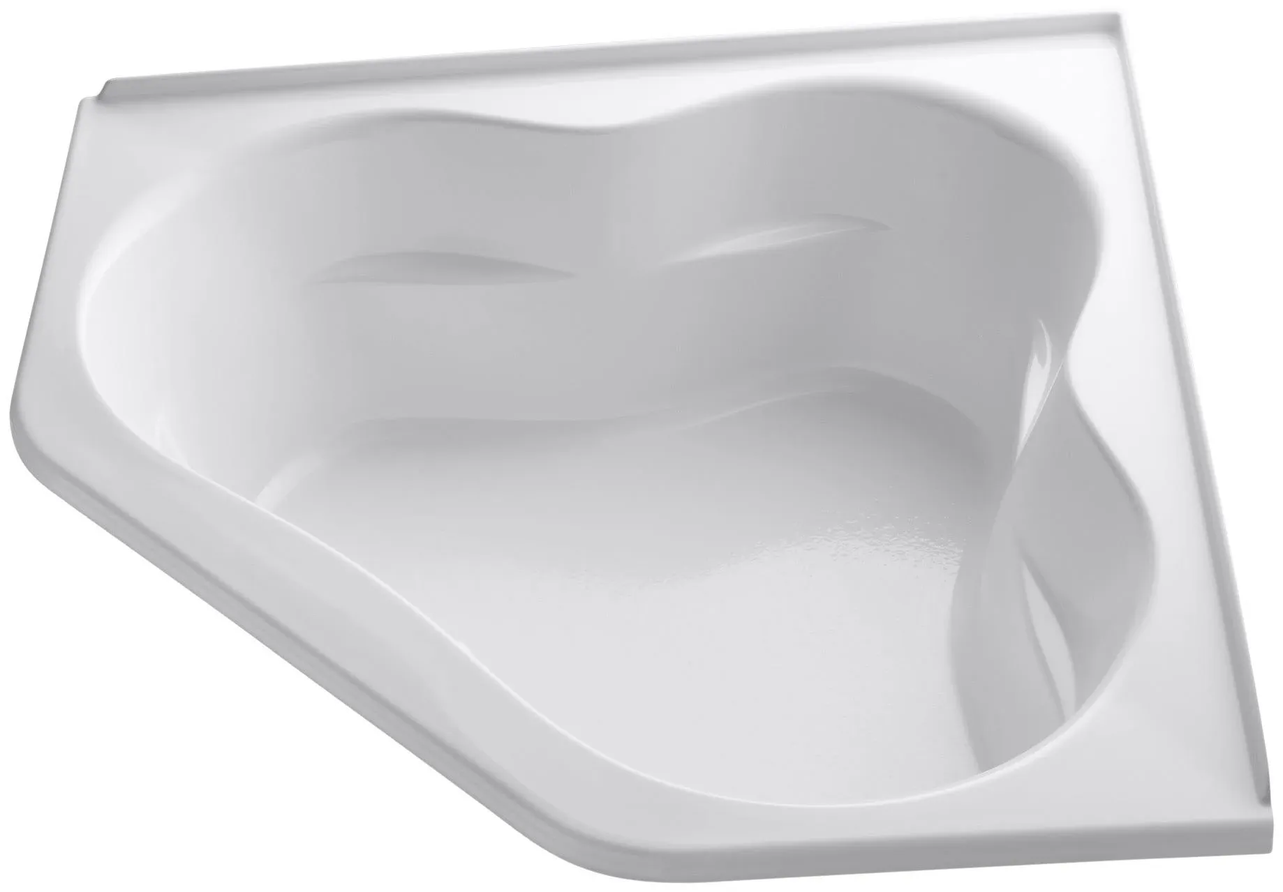 Kohler K-1161-F-0 60 x 60 in. Tercet Bath with Integral Flange & Center Drain White