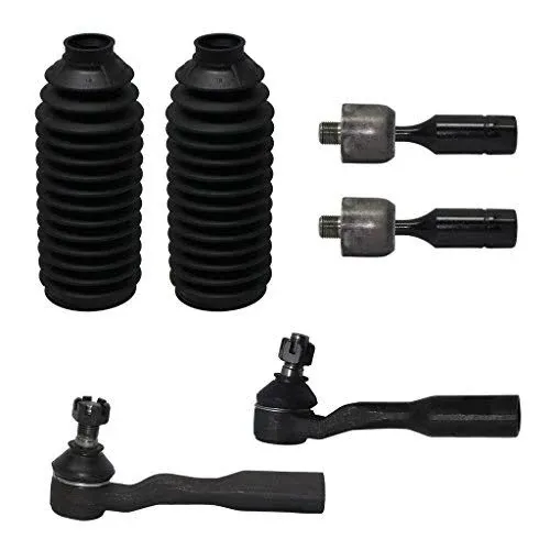 Detroit Axle - Front Tie Rods Kit for 1996-2002 Toyota 4Runner 1997 1998 1999 2000 2001, 4 Inner & Outer Tie Rods, 2 Boots, Replacement