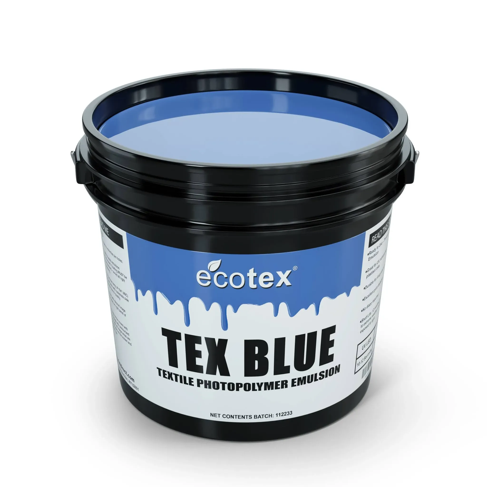 Ecotex Textile Blue Screen Printing Emulsion | Screen Print Direct Pint - 16oz