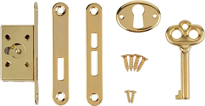 Gold Plated Full Mortise Lock Set for Small Box