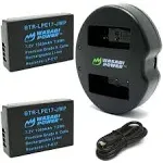 Kastar Battery 2-Pack + Charger for Canon LP-E17 T6i T6s T7i  750D 760D 800D X9i