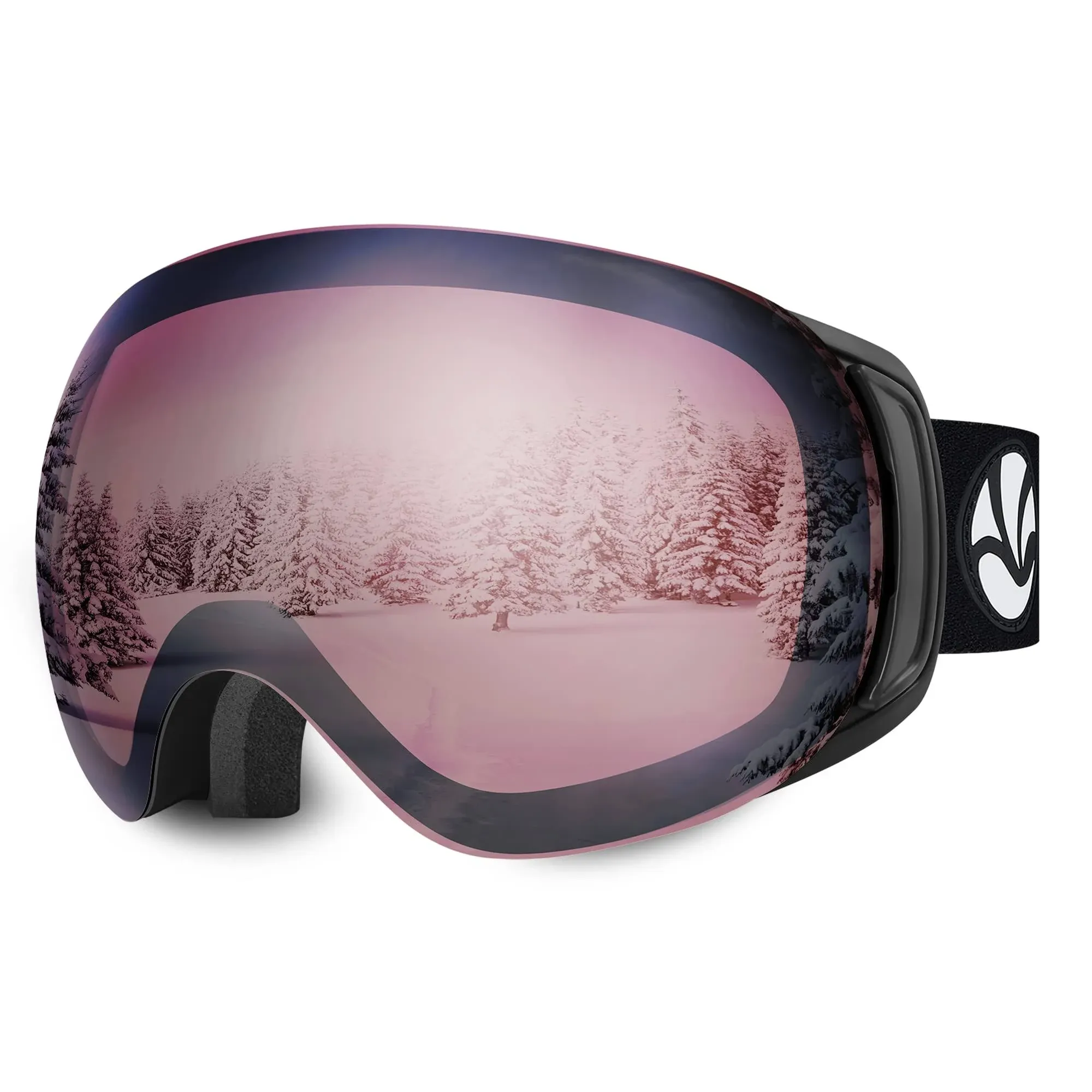 VANRORA Ski Goggles PRO, Frameless Interchangeable Lens Snowboard Goggles 100% UV Protection Anti fog for Men Women Youth