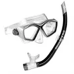 OutdoorMaster x U.S. Divers Icon Snorkeling Gear for Adults, Snorkel Mask Set Anti-Fog & Anti-Leak Diving Mask Goggles for Snorkeling Travel