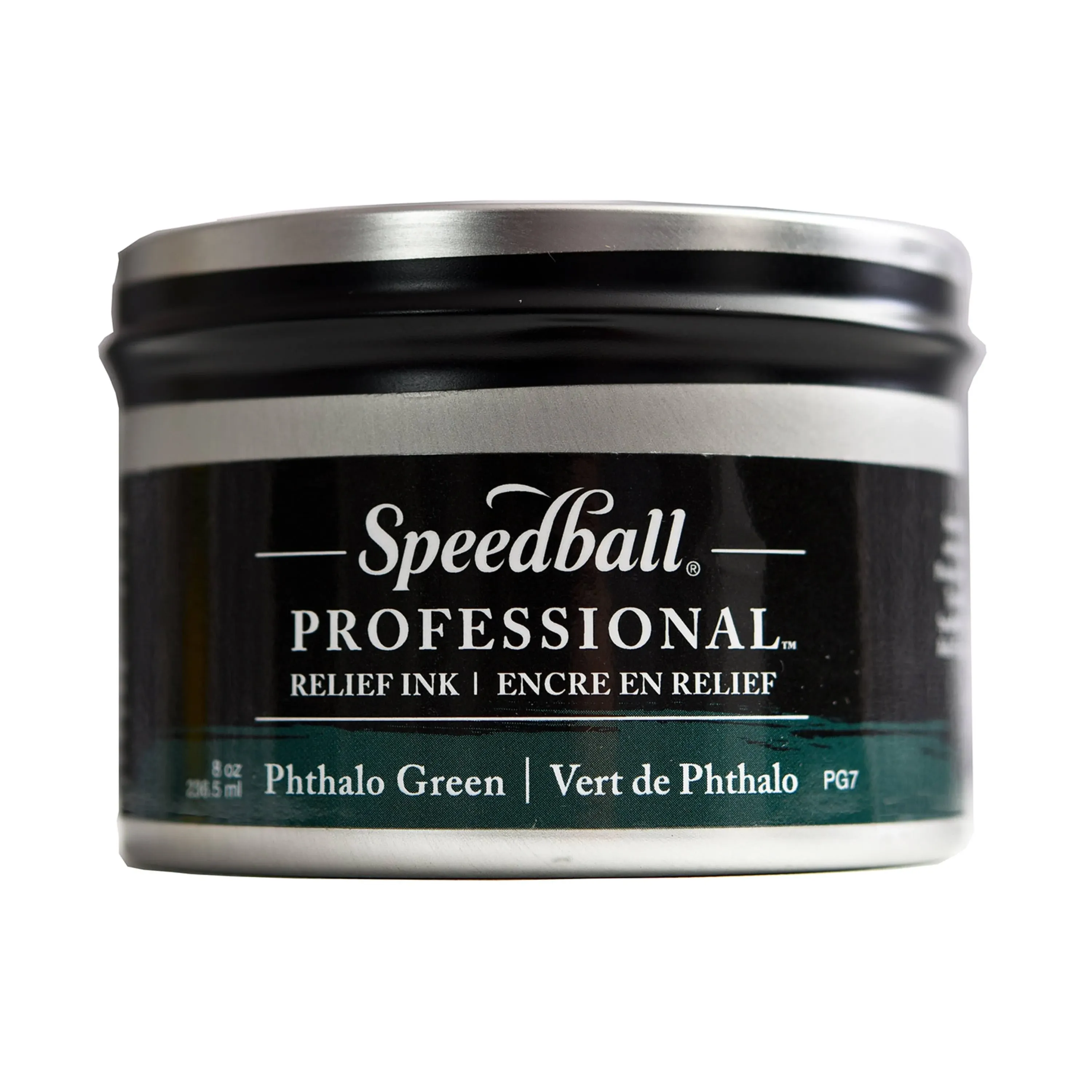 Speedball Professional Relief Ink, Phthalo Green, 8 Ounce Can