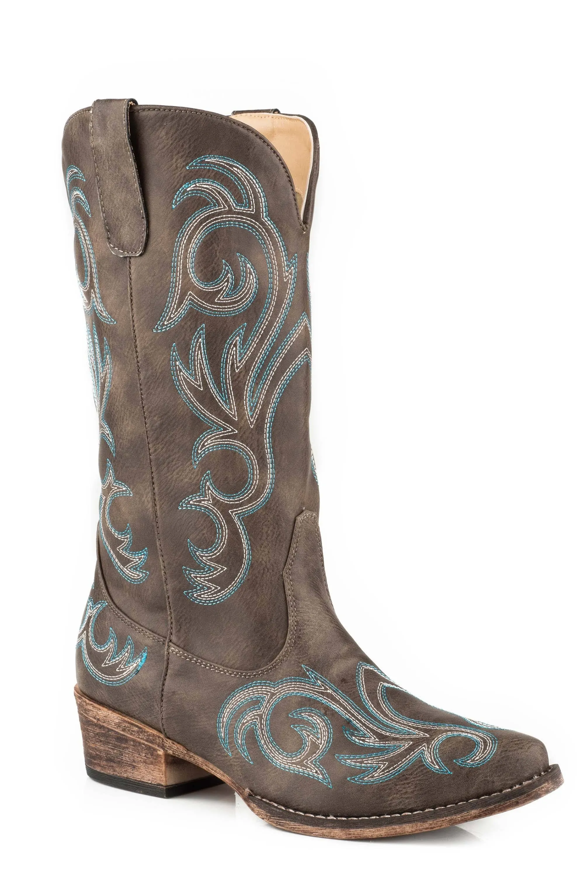 Roper Women's Brown Riley Vintage Western Boots - Snip Toe