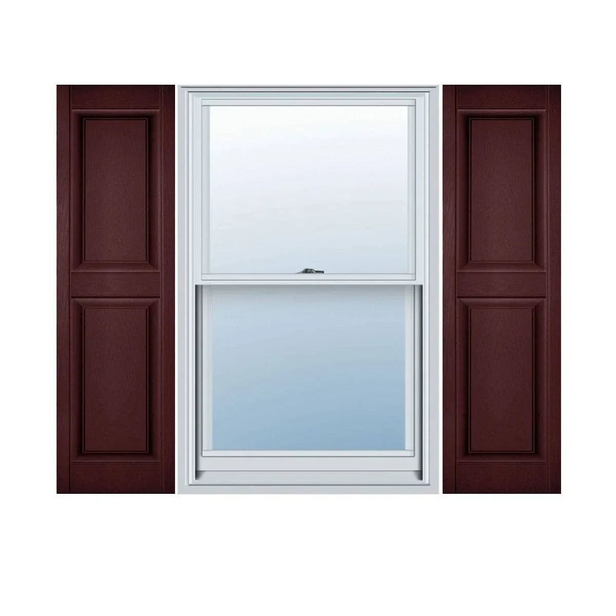 Ekena Millwork LP2S14X05900BD 14 3/4"W x 59"H Lifetime Vinyl, Standard Two Equal ...