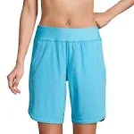 Lands' End Women's 9" Quick Dry Modest Swim Shorts with Panty