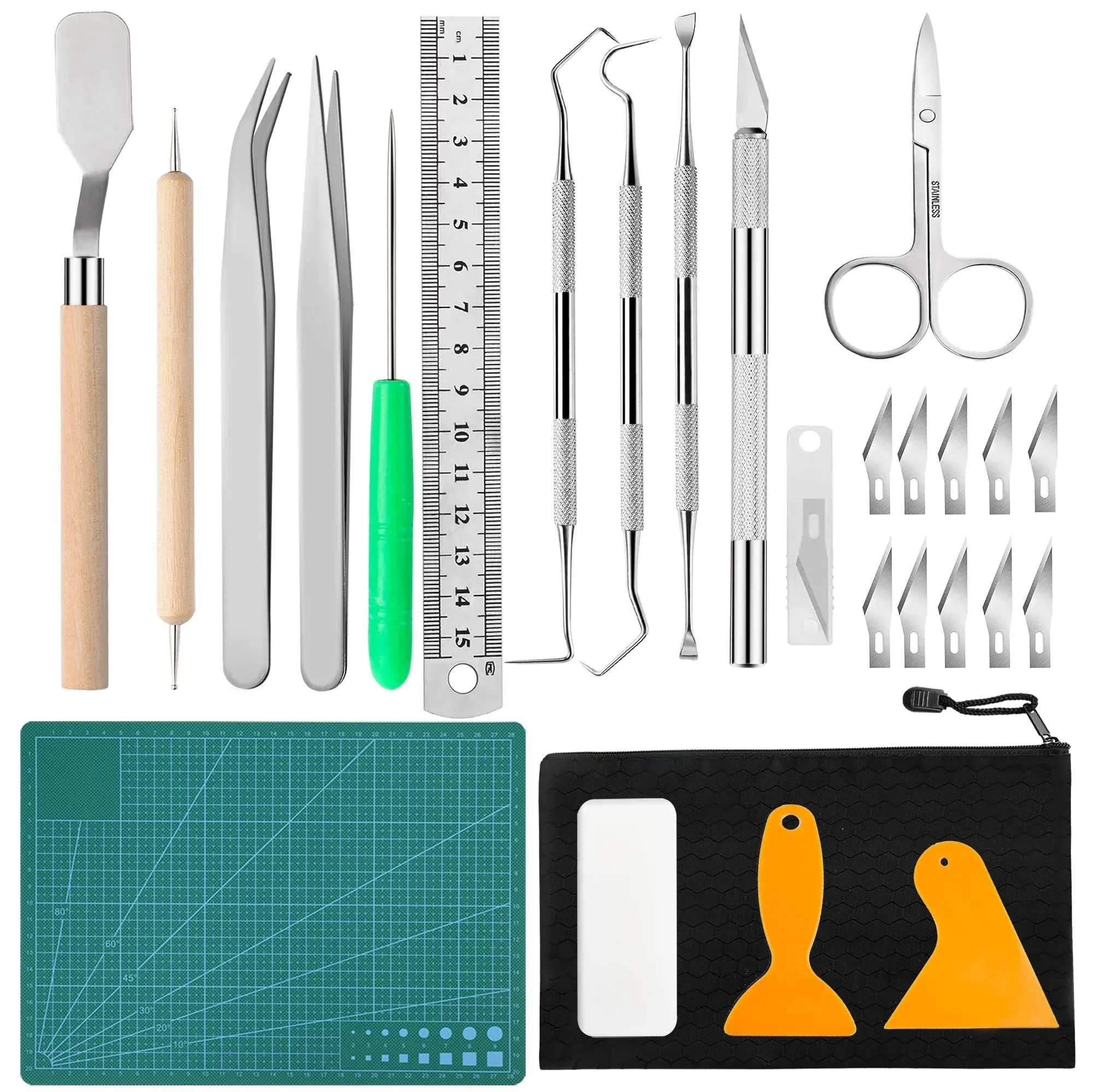 Craft Tools Set Weeding Tools Kit for Vinyl, Craft Vinyl Tools Kit for Weeding Vinyl, Silhouettes, DIY Art Work Cutting, Hobby, Scrapbook, Cameos,