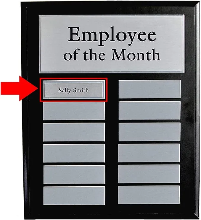 Employee of The Month Award - Perpetual Employee of The Month Plaque - 11" x 13 ...