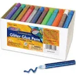 Creativity Street Glitter Glue Pens Classroom Pack Assorted Iridescent &amp; Neon...