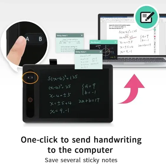 PenPower RemoteGo LCD Writing Pad | 2nd Generation | Visible Handwriting | 3-in-1 Software with Digital Whiteboard, Annotation, and Screen Recording | for Online Course Recording and Remote Teaching