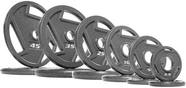 Balancefrom Cast Iron Olympic 2-Inch Plate Weight Plate for Strength Training and Weightlifting, Multiple Packages 2Inat-245Set