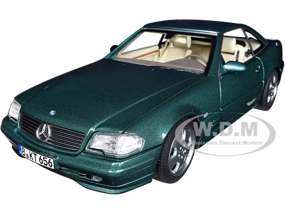 Norev NV183753 1:18 Mercedes-Benz SL 500 1999-Green Metallic Collectable Model, Multi