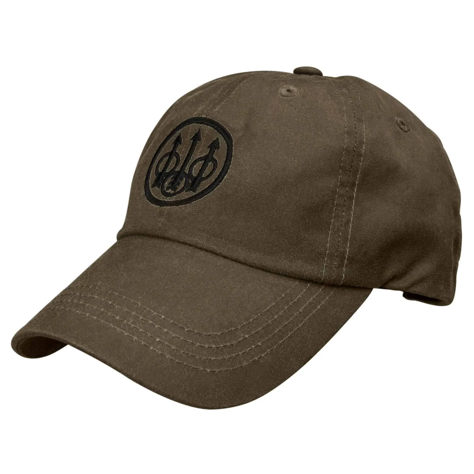 Beretta Men's Waxed Cotton Hunting Outdoor Casual Hat with Beretta Trident logo