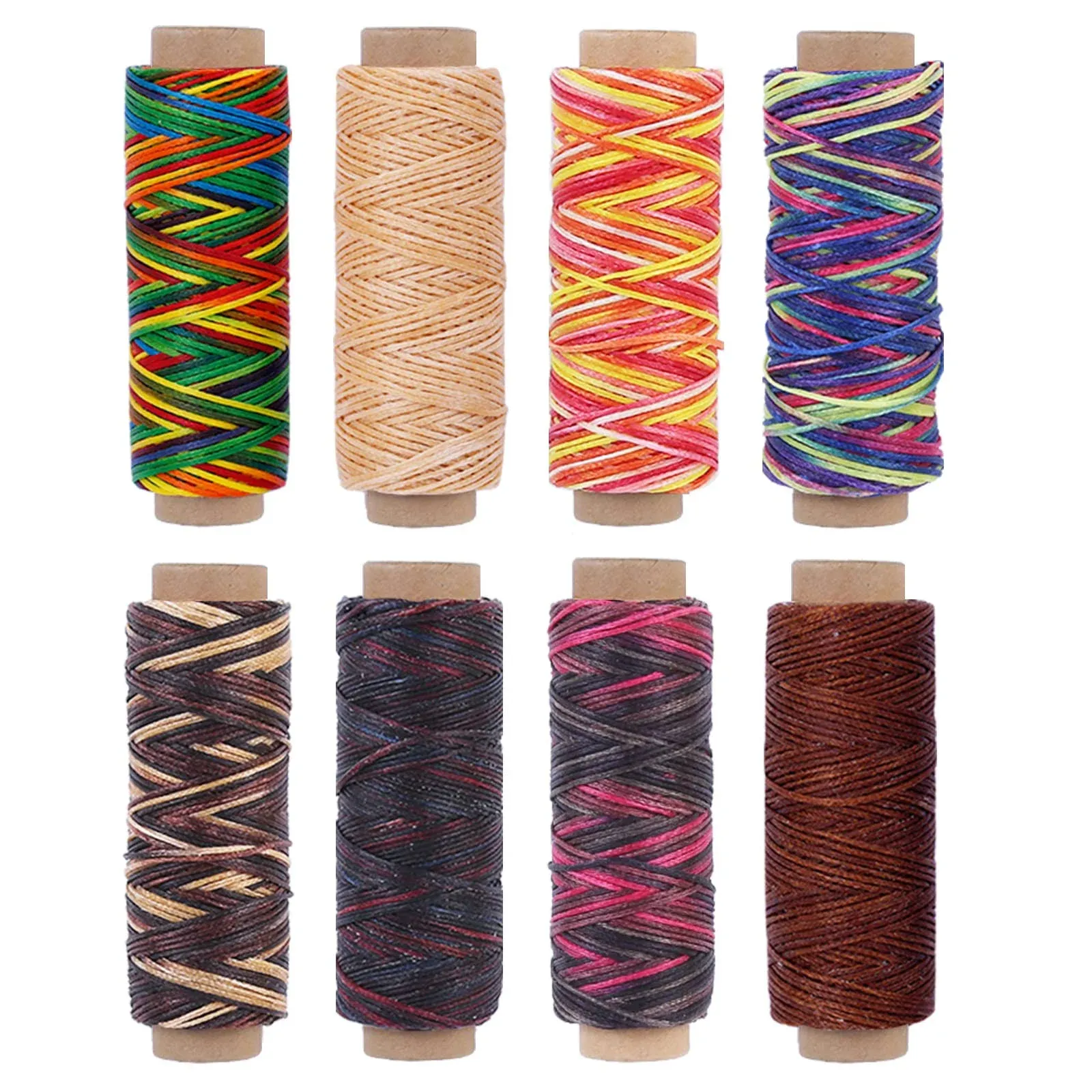 8 Colors Leather Thread - 150D 1mm Waxed Thread Cord, Hand Stitching Waxed ...