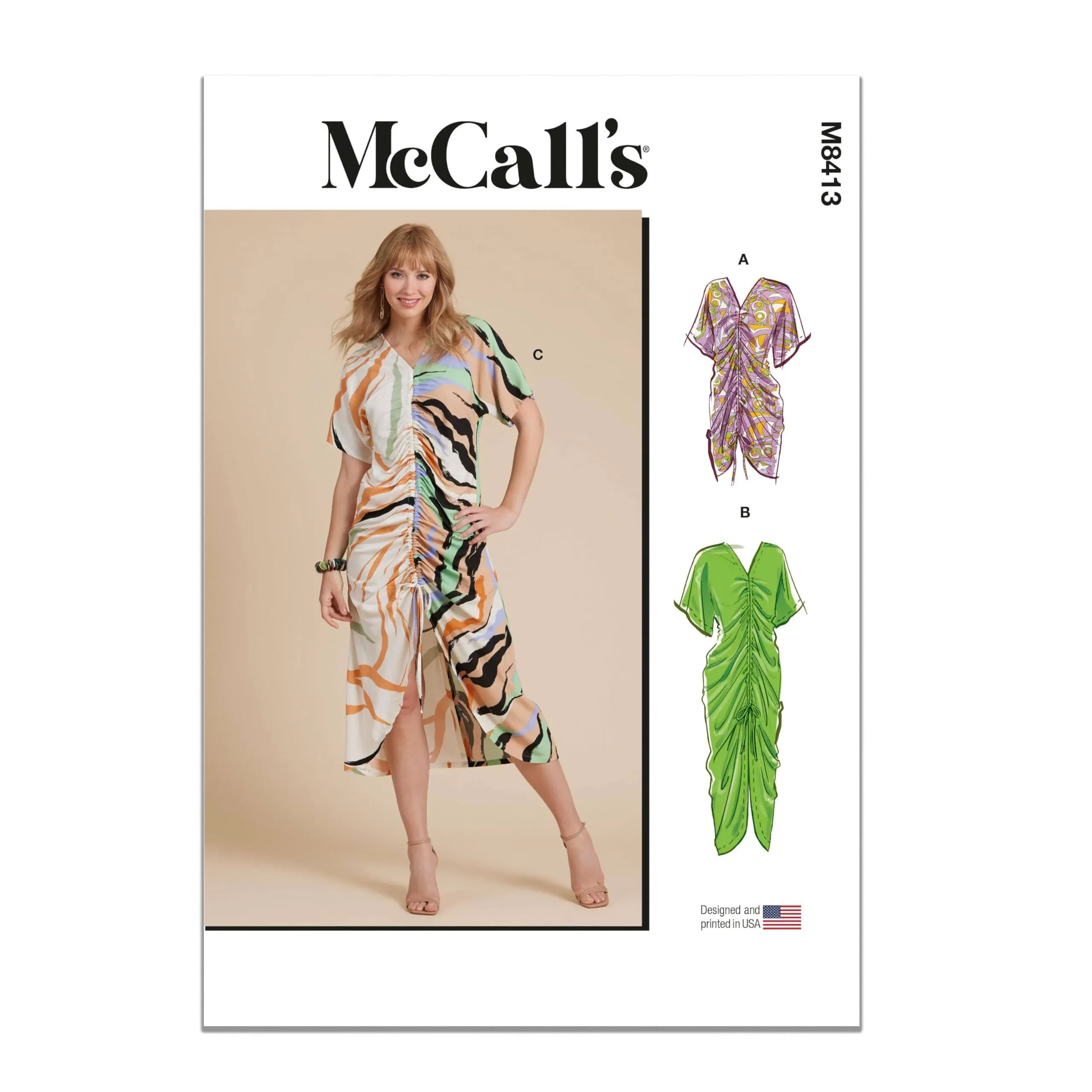 McCall&#39;s Sewing Pattern M8413 Misses&#39; Caftan In Two Lengths