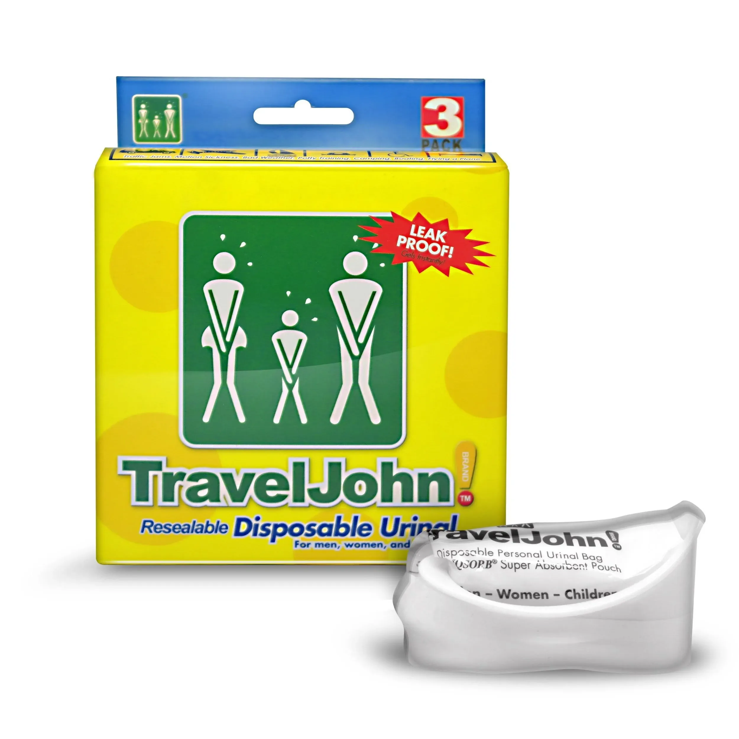 Travel-John Disposable Urinal - 3 Pack