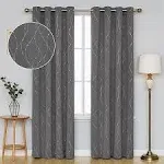 Deconovo Gray 52Wx84L Blackout Curtains, 2 Panels, Grommet Thermal Insulated Drapes for Bedroom