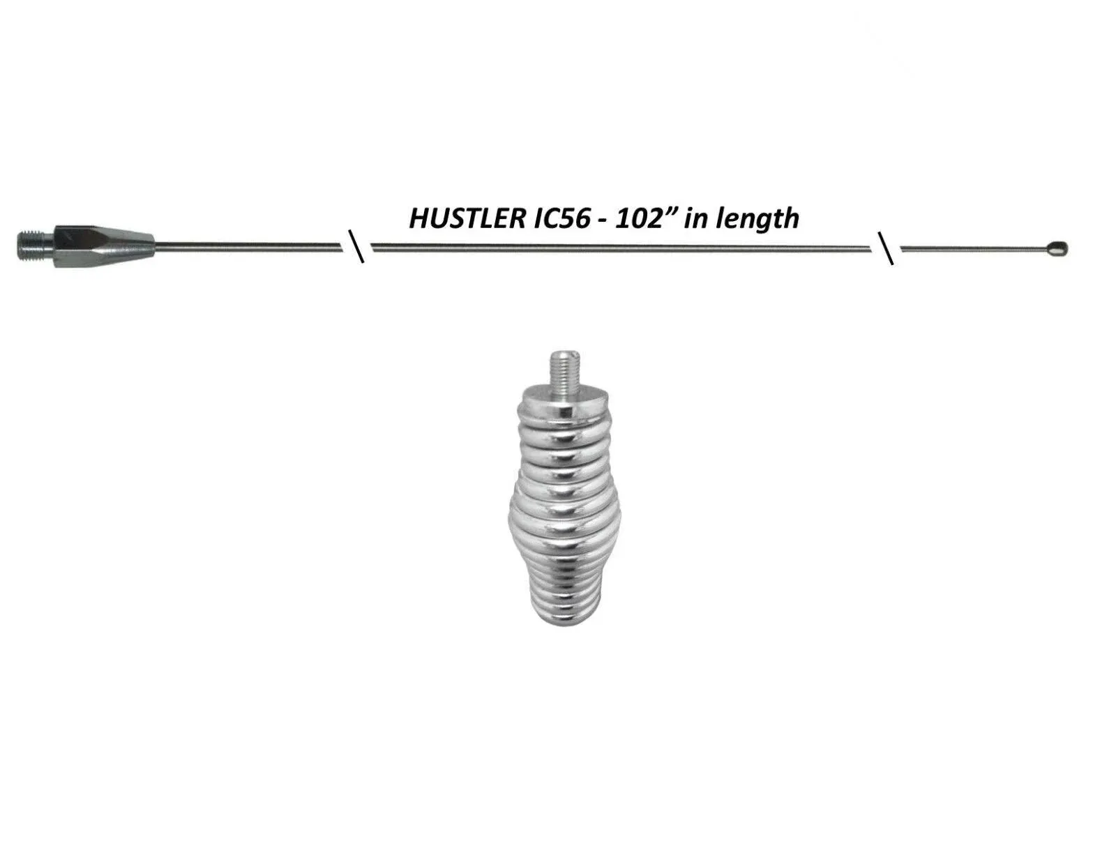 IC56 - Hustler 102 Inch Stainless Steel CB Whip Antenna