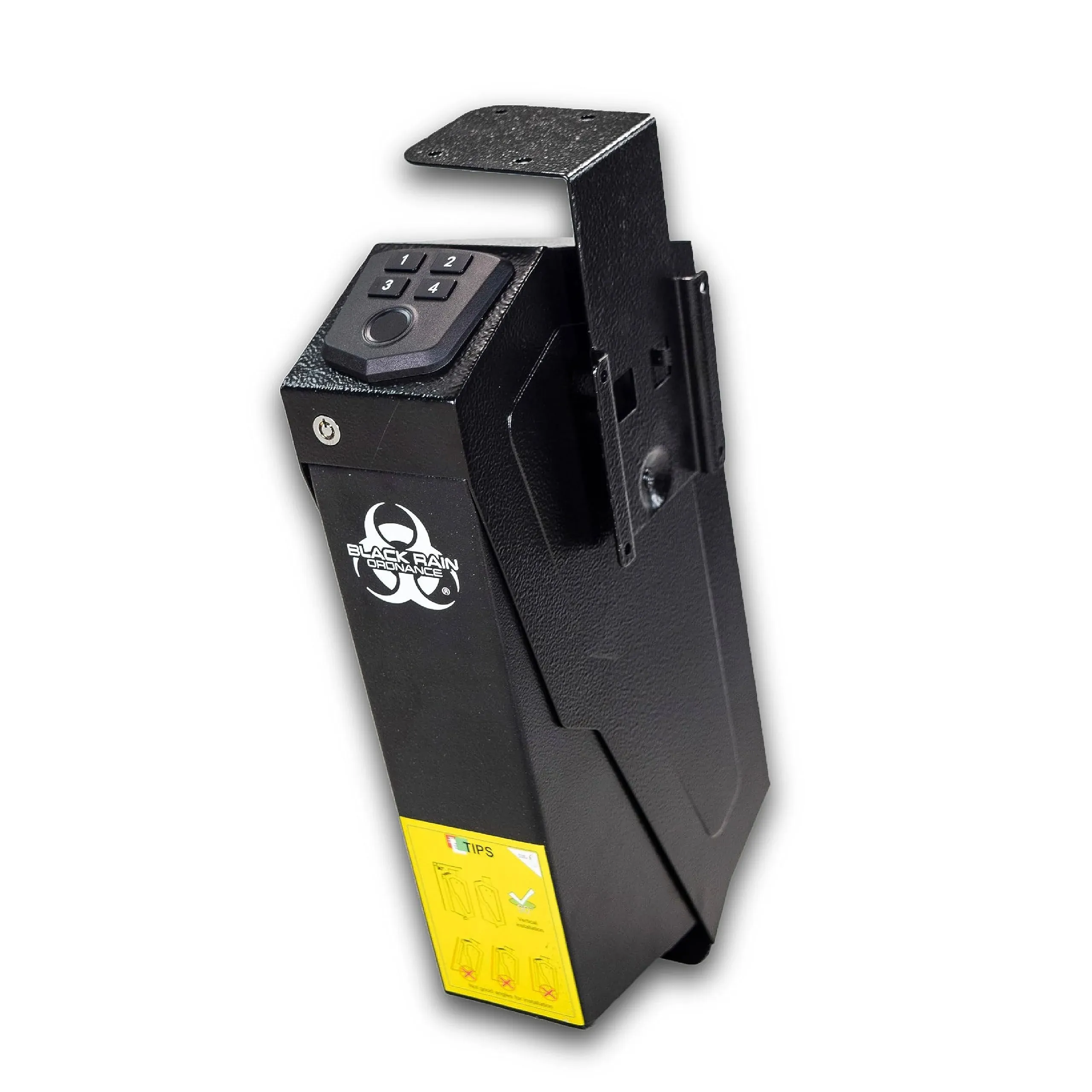 Security Safe for valuables, w/Biometric Fingerprint or Keypad Lock (Black)