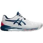 ASICS Gel-Resolution 8 Men's Tennis Shoes White/Mako Blue : 11.5 EE - Wide