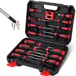 SEDY 16-Piece Magnetic Screwdriver Set, Includes Slotted/Phillips/Torx Screwdriver and Magnetizer Demagnetize with Stuby Storage Case