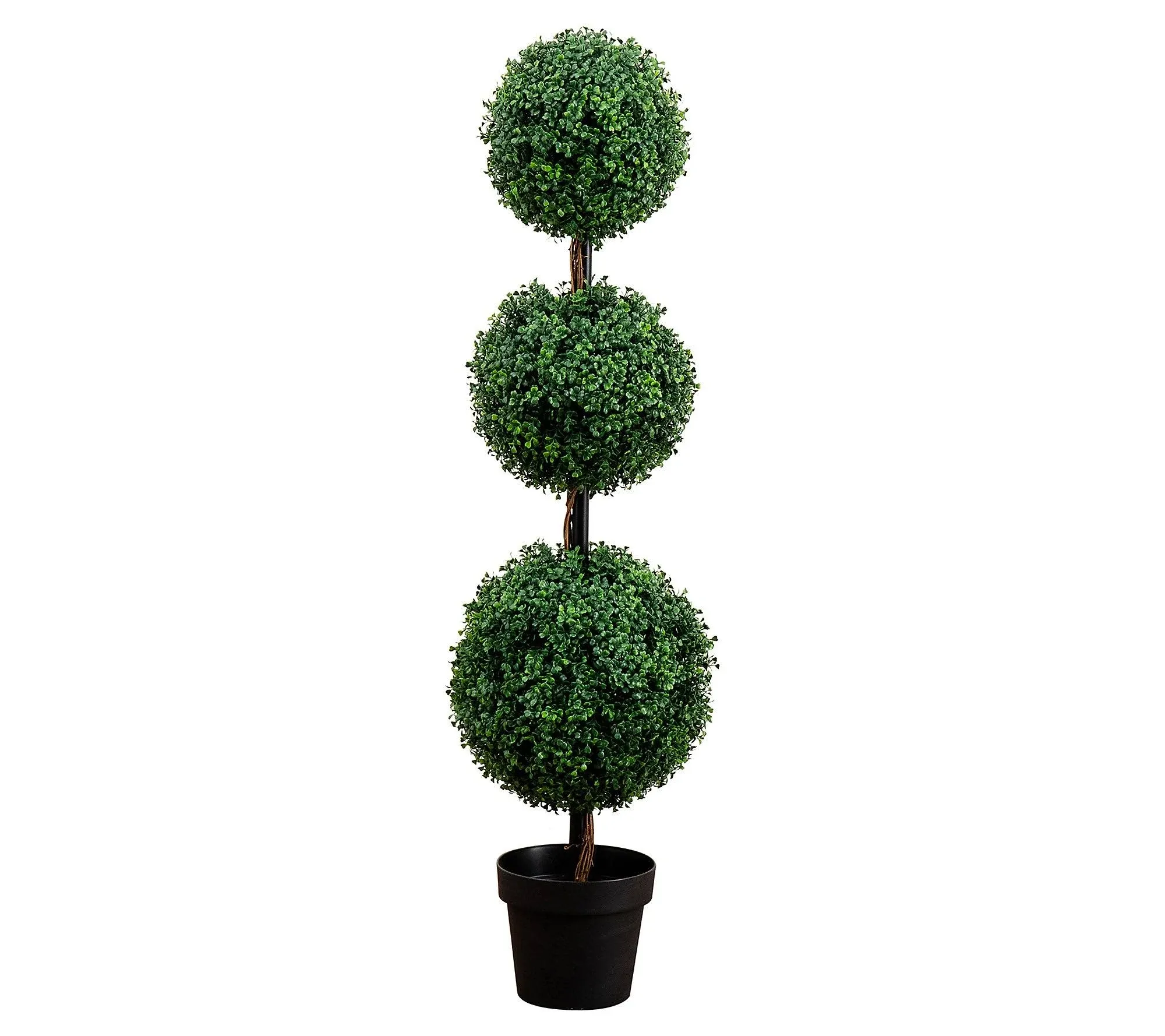 Nearly Natural 5ft. Artificial Triple Ball Boxwood Topiary Tree (Indoor/Outdoor)