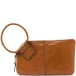 Hobo Sable Wristlet in Polished Leather - Truffle