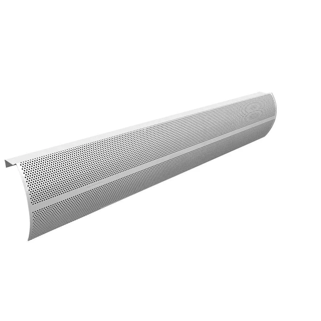 Baseboarders Elliptus Series Galvanized Steel Easy Slip-On Baseboard Heater Cover in White (4 ft, Cover, No Accessory)