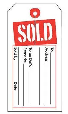 SSWBasics Red/White Sold Slit Tags (2-3/8"W x 4-3/4"H ) - Box of 1,000