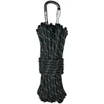 Gear Aid 50 ft. Extra Heavy Duty 1100 Paracord with Carabiner - Black/Reflecti<wbr/>ve