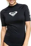 Roxy Women's Rash Guard Whole Hearted UPF 50+Short Sleeve Sun Protection Swim Shirt-Quick Dry Rashguard (XS-XXL)