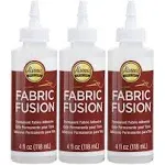 Aleene's Fabric Fusion Permanent Fabric Adhesive 3-Pack, 4 oz.