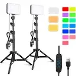 RGB Photography Video Lighting,Studi<wbr/>o Lights with Adjustable Tripod Stand - 16 C