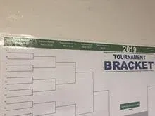 Copy King 2024 Men's Basketball Tournament Dry Erase Bracket Poster 24"x36"