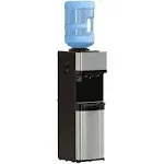 Brio Water Dispenser 38.5&#034; Hot Cold + Room Temp Cooler Black + Stainless Steel