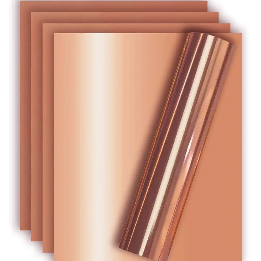 Rose Gold Metallic Foil HTV Heat Transfer Vinyl for Tshirt and Apparel 12 inch x ...