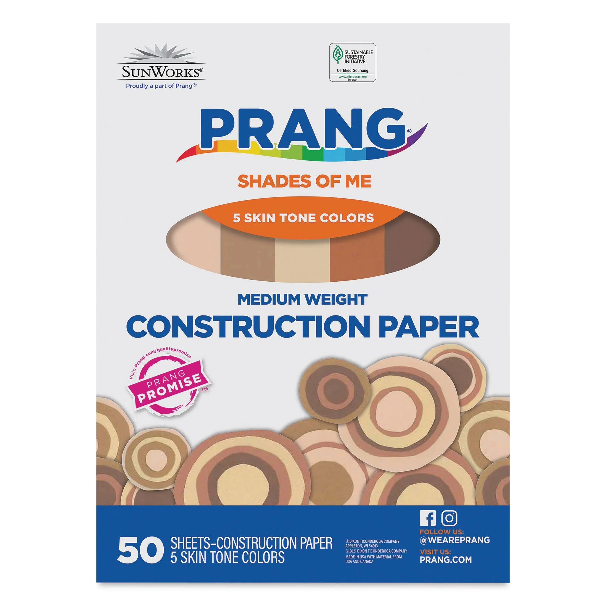 Pacon Multicultural Construction Paper, 12"x9", Assorted, 50 Sheets