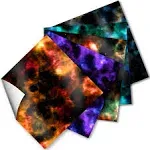 Craftopia Craft Vinyl Squares - 12 x 12-Inch Galaxy Space Patterned Sheets for Design, Other