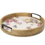 Bird and Butterfly Lazy Susan Serve Tray