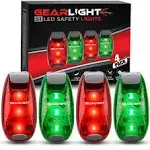  S1 LED Safety Lights Bike Taillights 4 Pack - Clip-On for Boat, Bike, Dog &amp; 