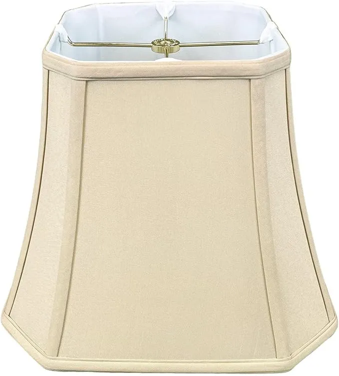 Royal Designs Square Cut Corner Bell Lamp Shade, Beige, 9 x 16 x 13