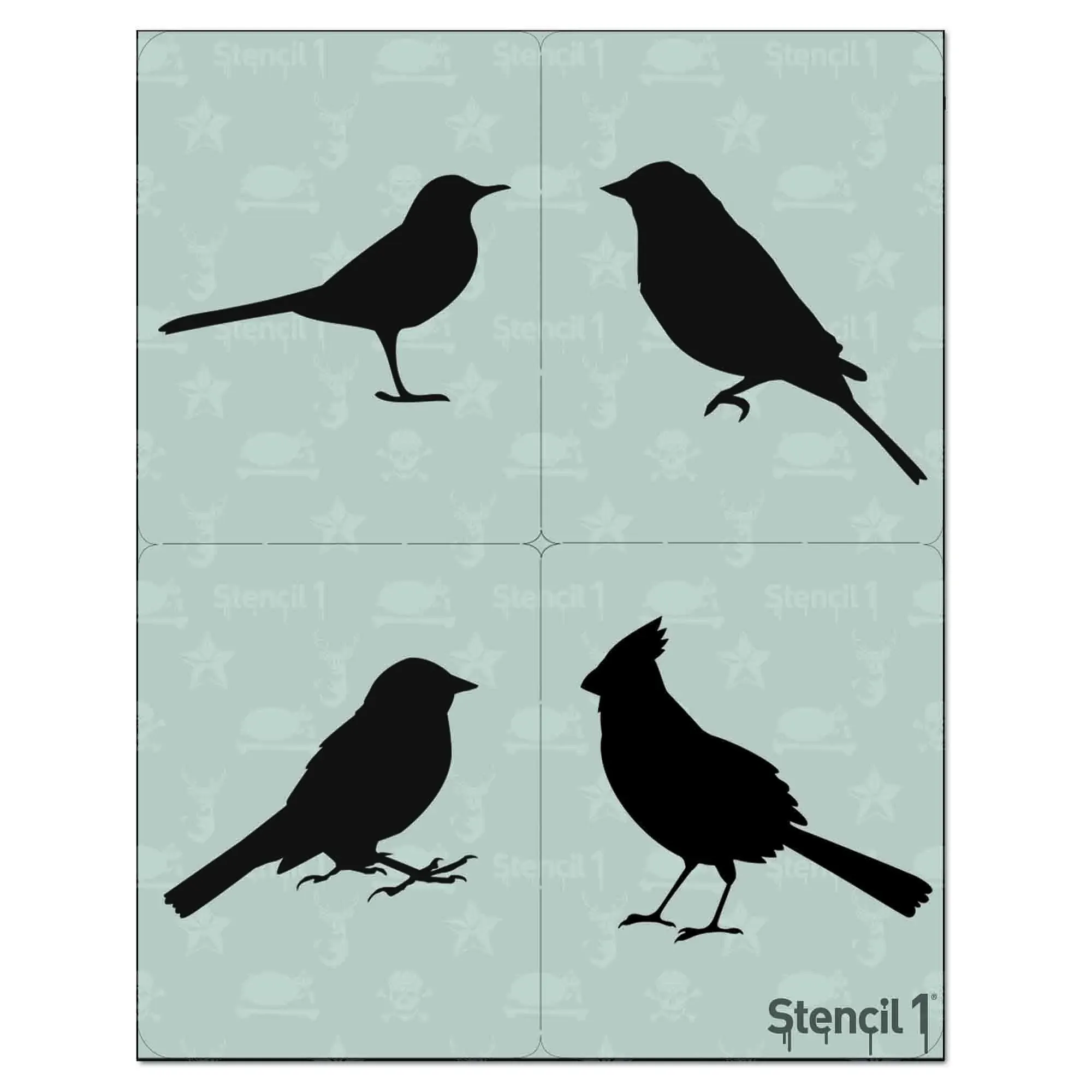 Stencil1 Kids Bird Silhouettes Stencil Reusable Friendly DIY Stencil for Paintin