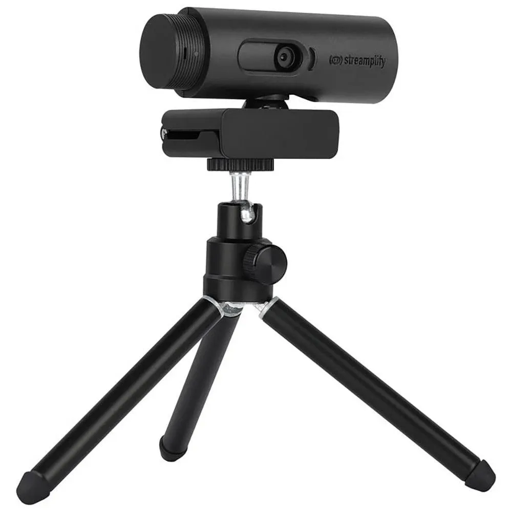 CAM 1080p60 Full HD Webcam with Foldable Tripod, Autofocus Glass Lens, Anti-Spy Shutter for Streaming, Video Conferencing