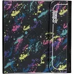 Trapper Keeper Binder, Retro Design, 1 Inch Binder Includes 2 Folders and Extra Pocket, Metal Rings and Spring Clip, Secure Storage, Paint Splatter, Mead School Supplies (260038FO-ECM)