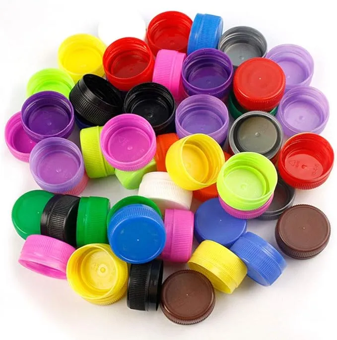 Minelife 100 Pieces Plastic Bottle Caps Protection Bottle Lids, Decorative Bottle ...