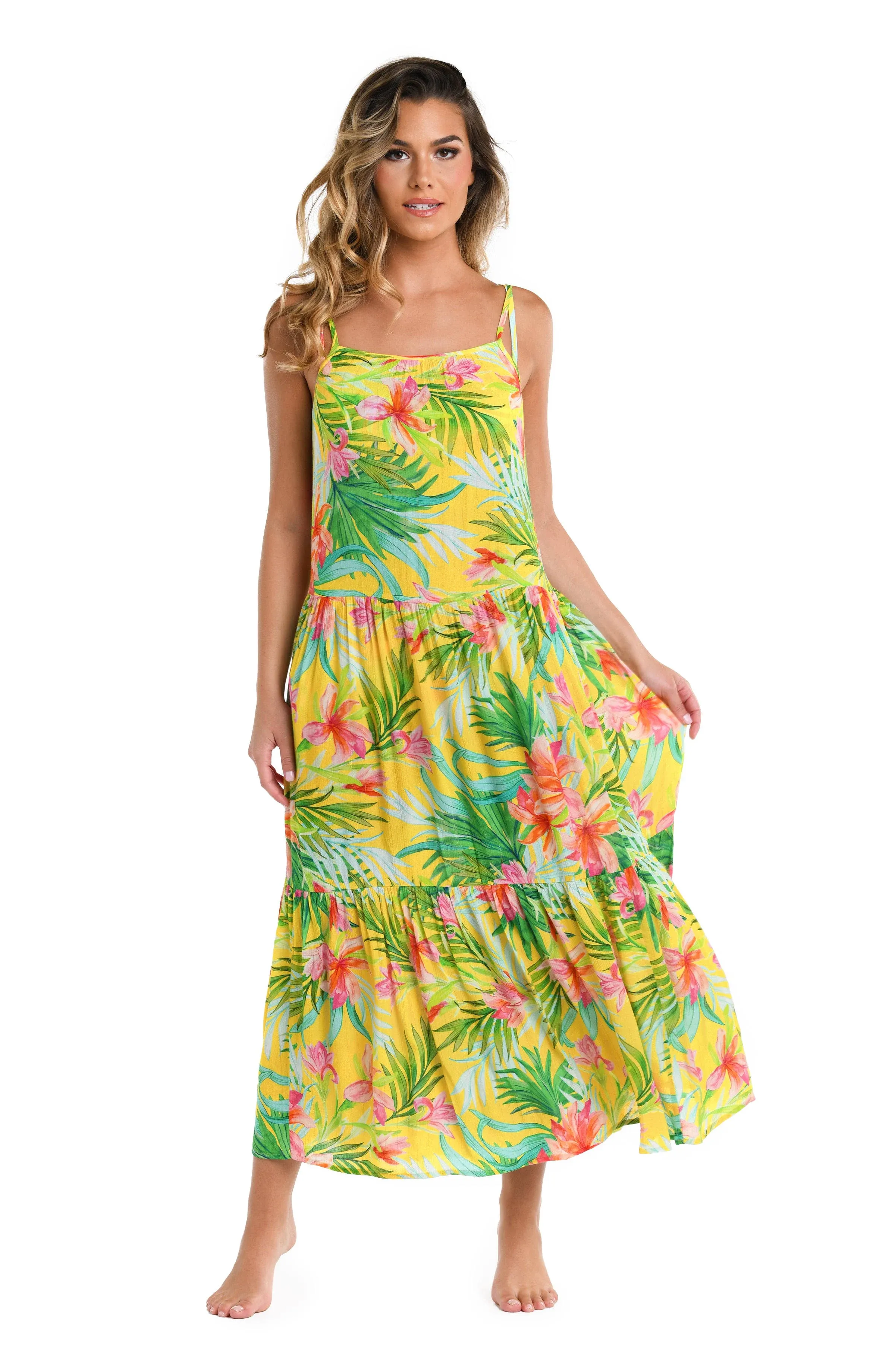 La Blanca Calypso Bloom Midi Dress