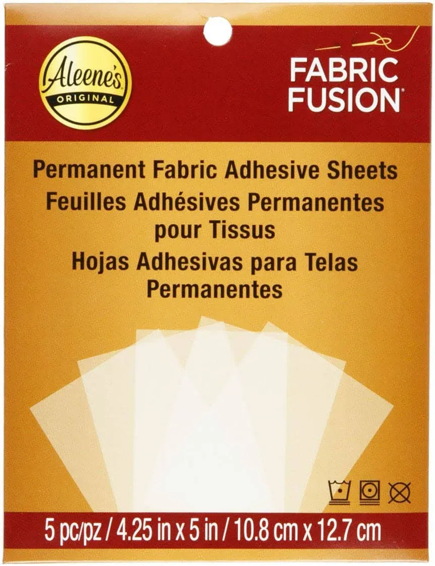 Aleene's Fabric Fusion Permanent Adhesive Sheets 5pc