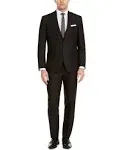 Van Heusen Talon Mens 2 PC Business Two-Button Suit, Black